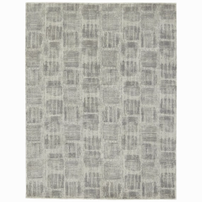 Ritom Grey/Ivory minimalist everyday rug