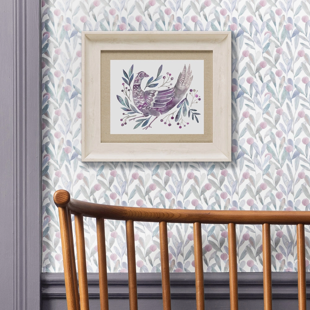 Ritsurin Violet Framed Print Birch