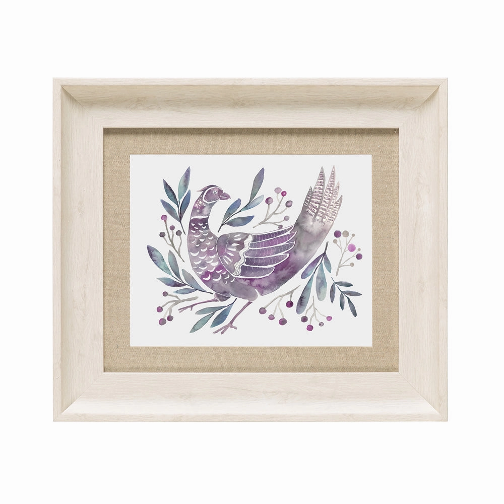 Ritsurin Violet Framed Print Birch