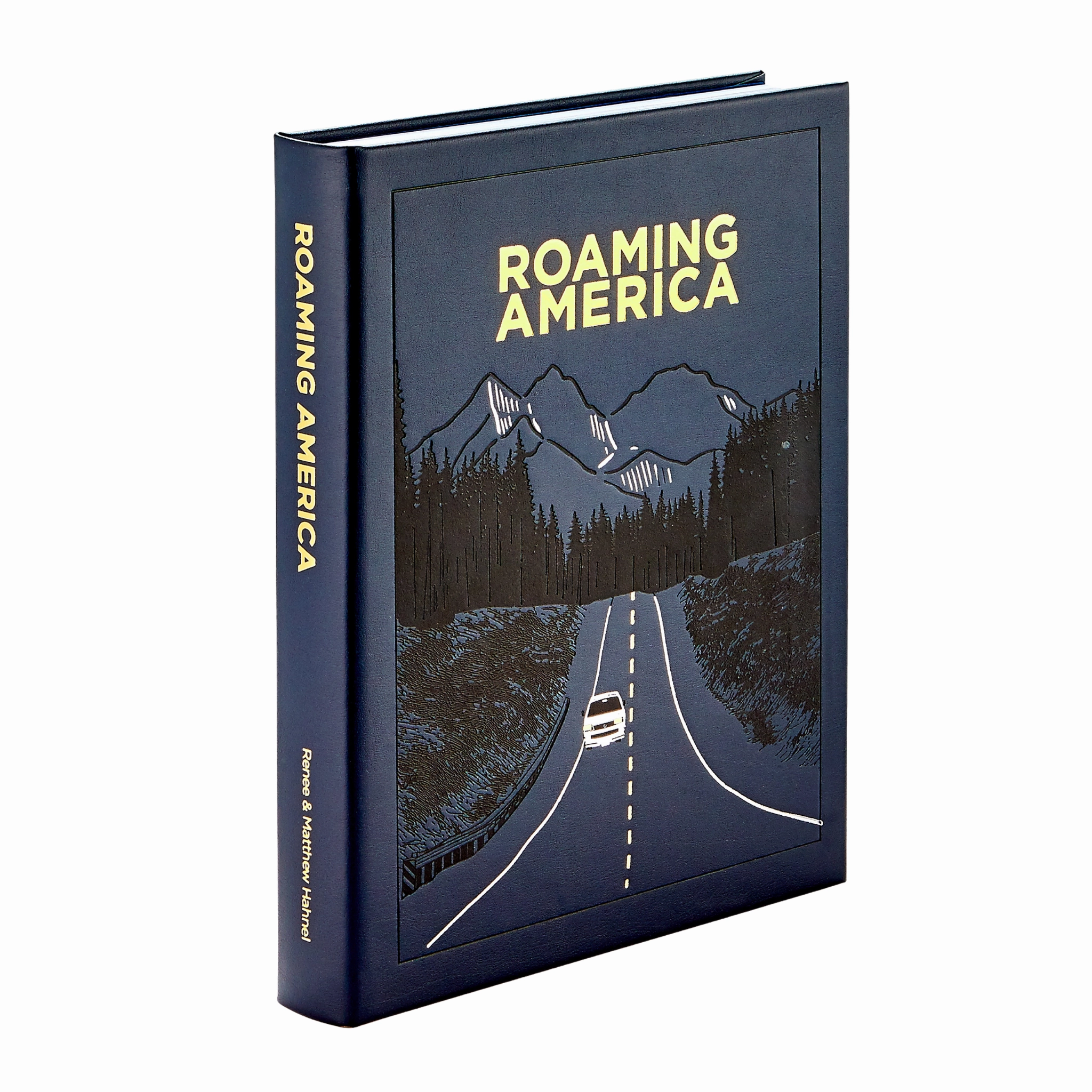 Roaming America Navy Bonded Leather Book- Can Be Personalized