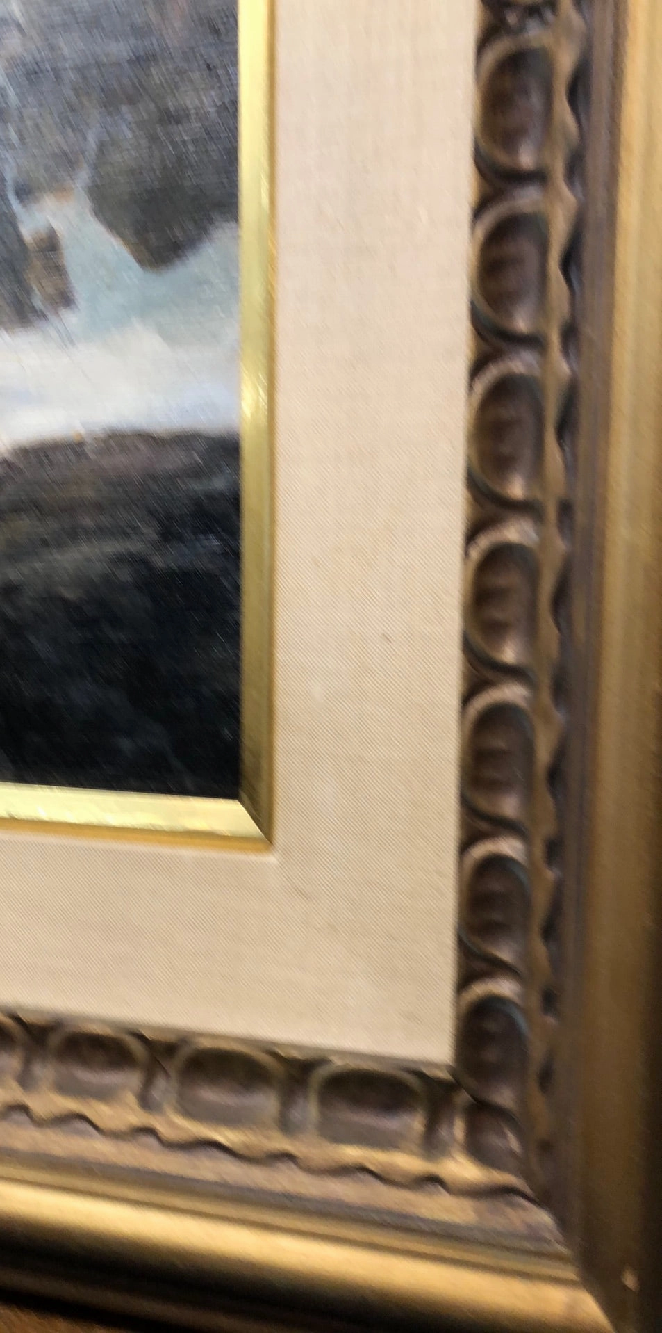 ROBERT WOOD 1953 LARGE SEASCAPE OIL PAINTING