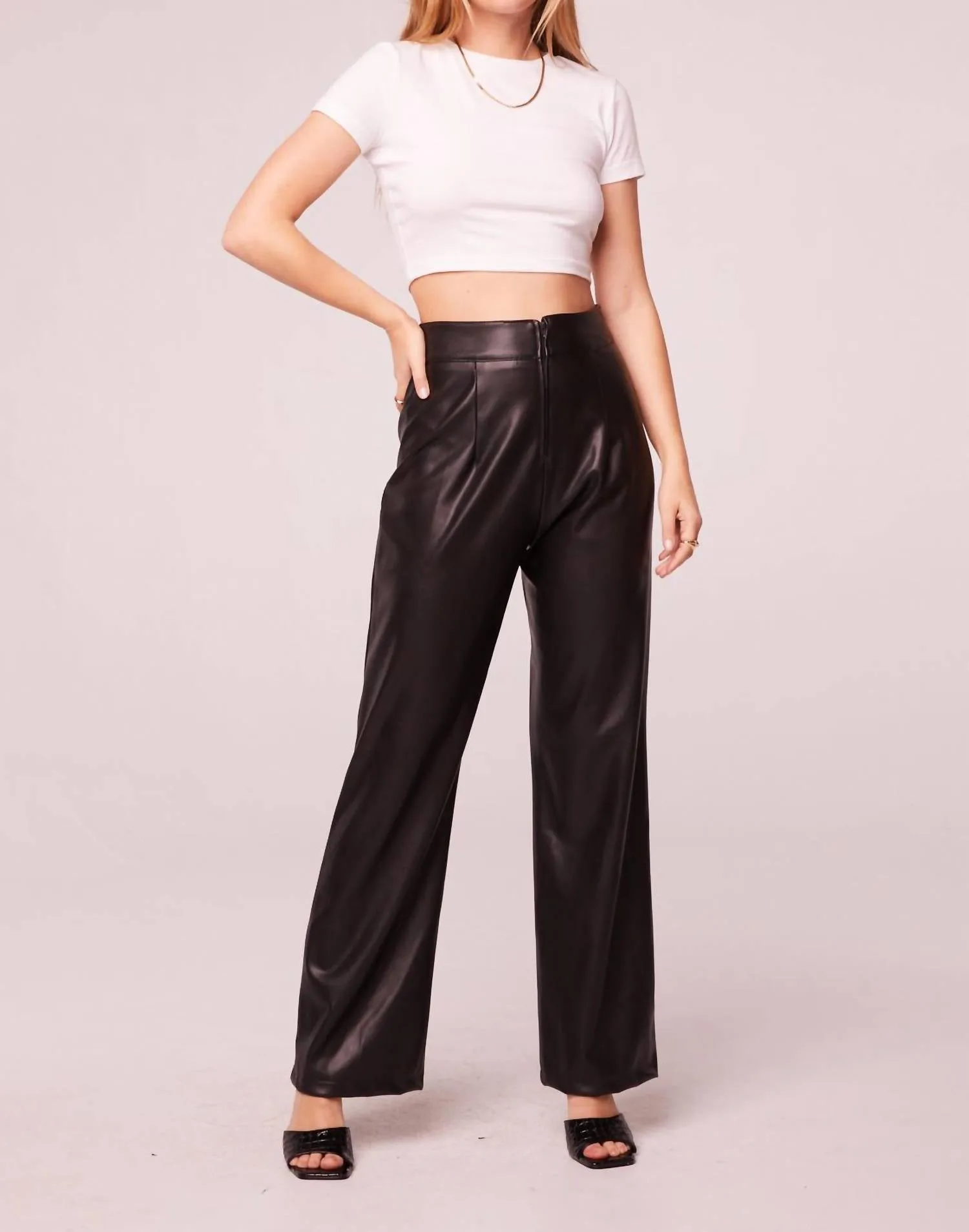 Rock Goddess Kunstlederhose in Schwarz