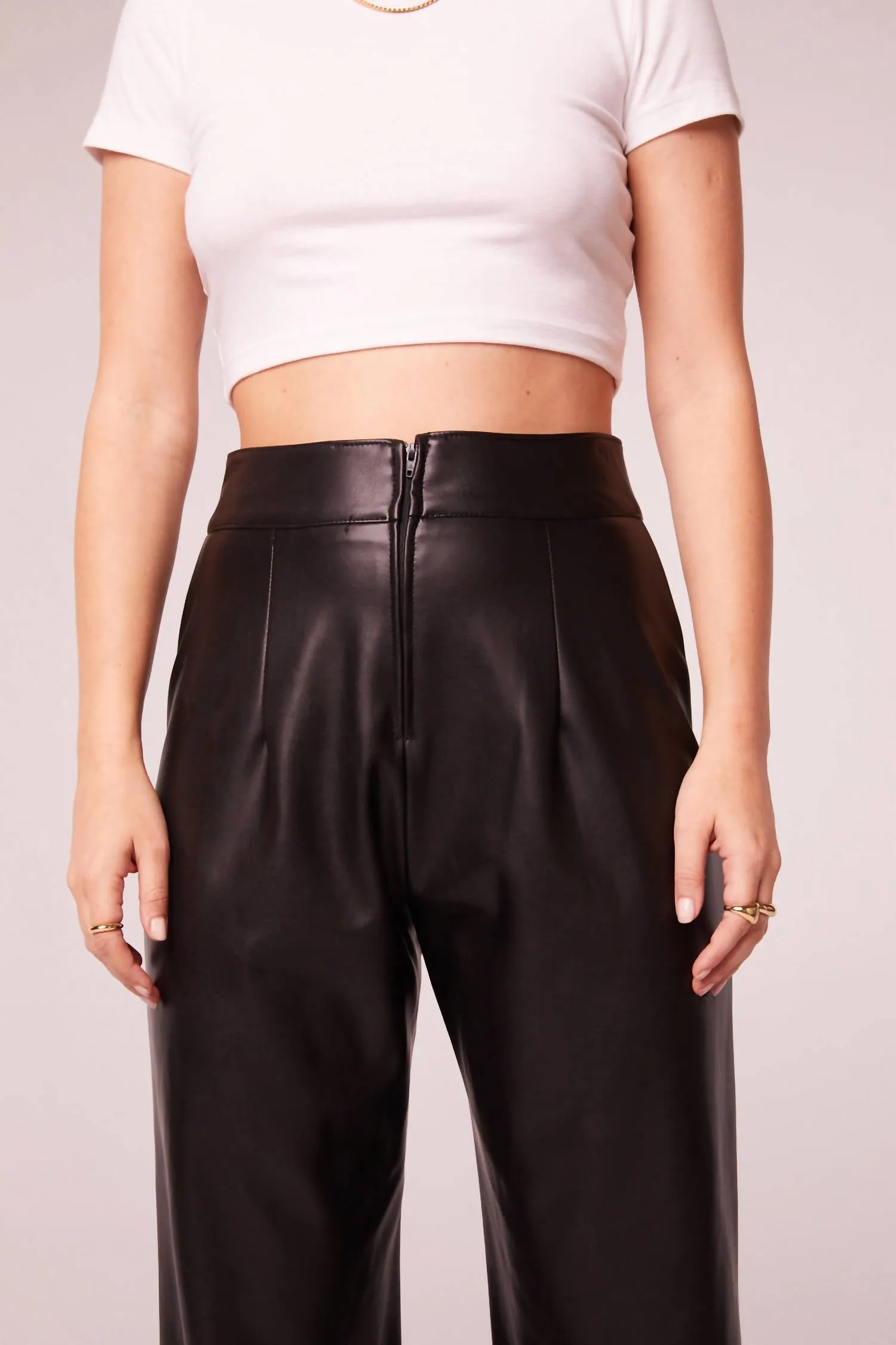 Rock Goddess Kunstlederhose in Schwarz