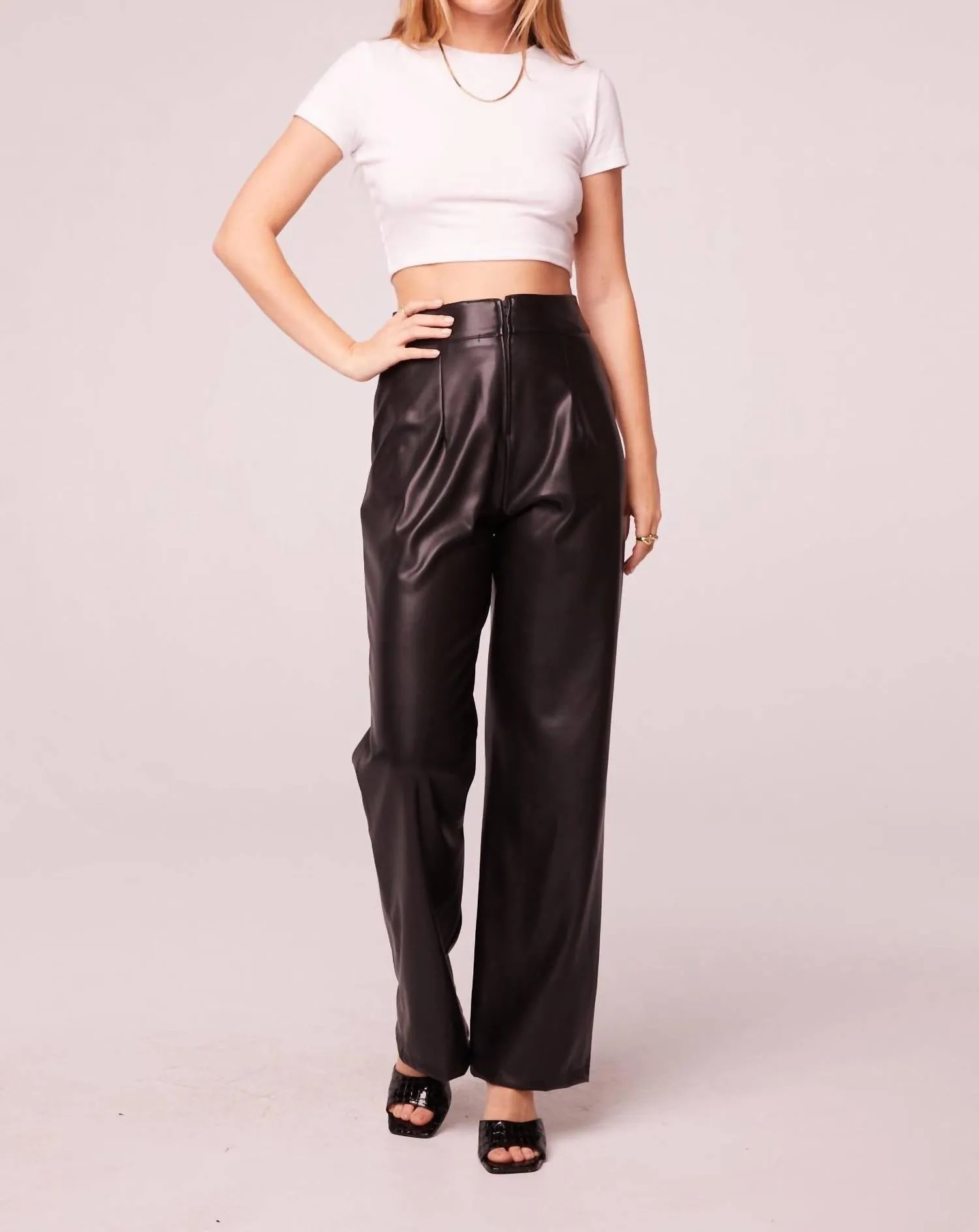 Rock Goddess Kunstlederhose in Schwarz