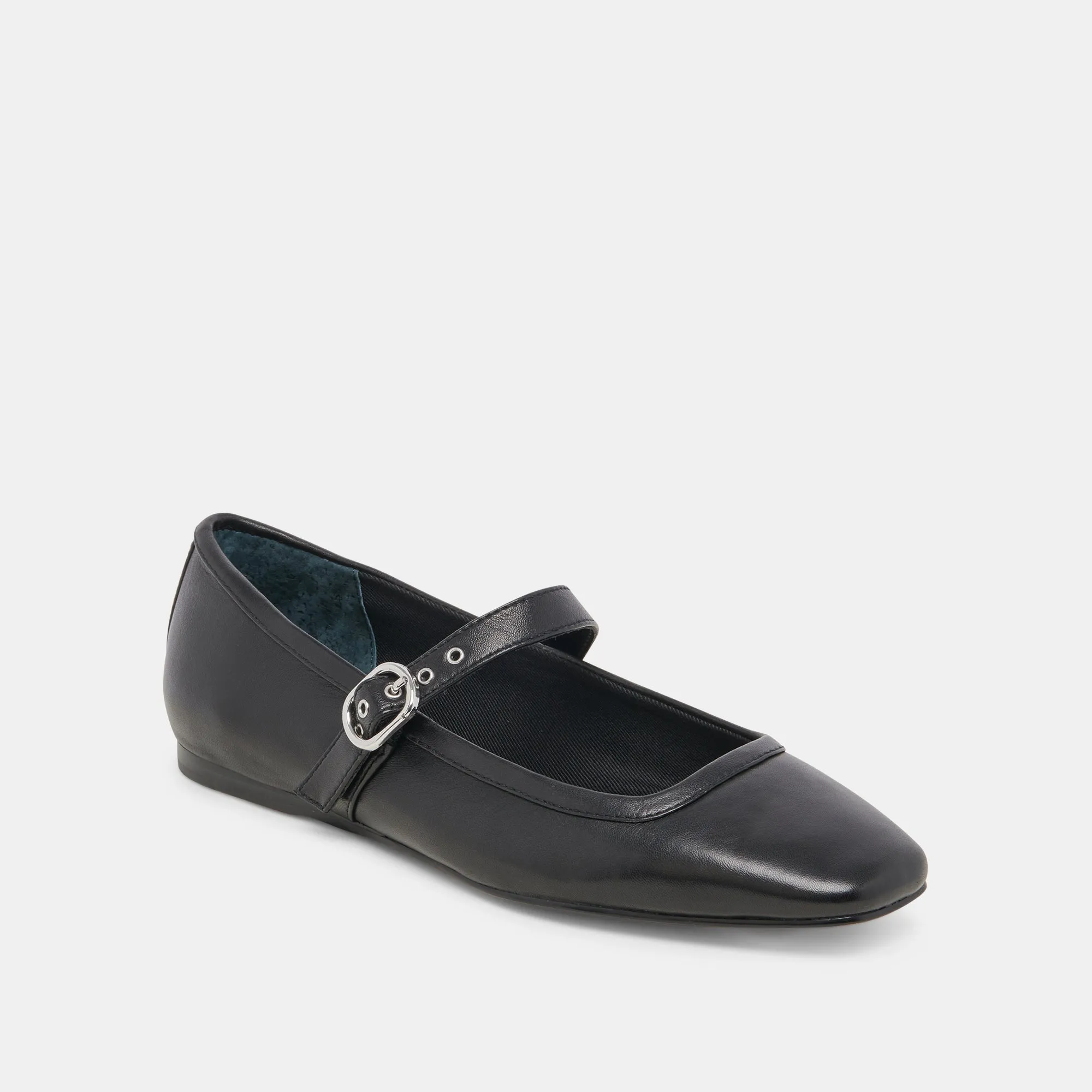 RODNI BALLET FLATS SCHWARZES LEDER