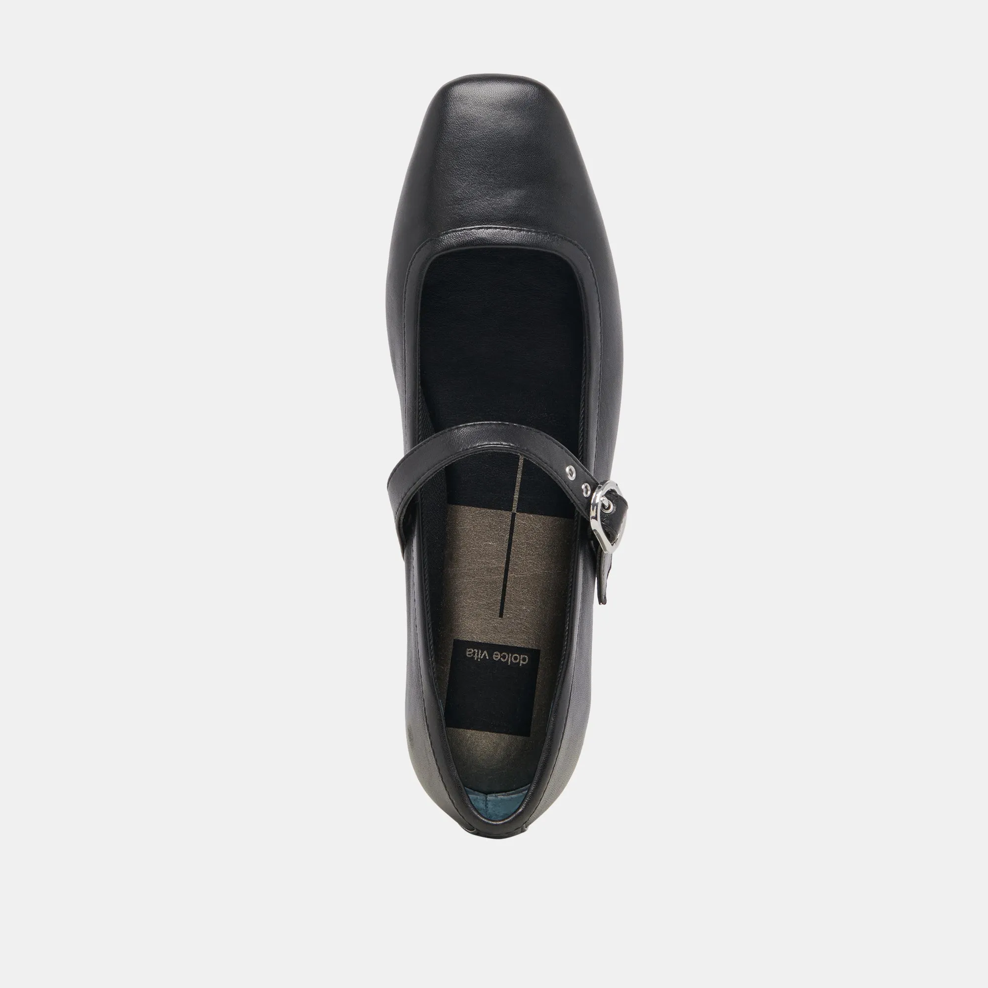 RODNI BALLET FLATS SCHWARZES LEDER