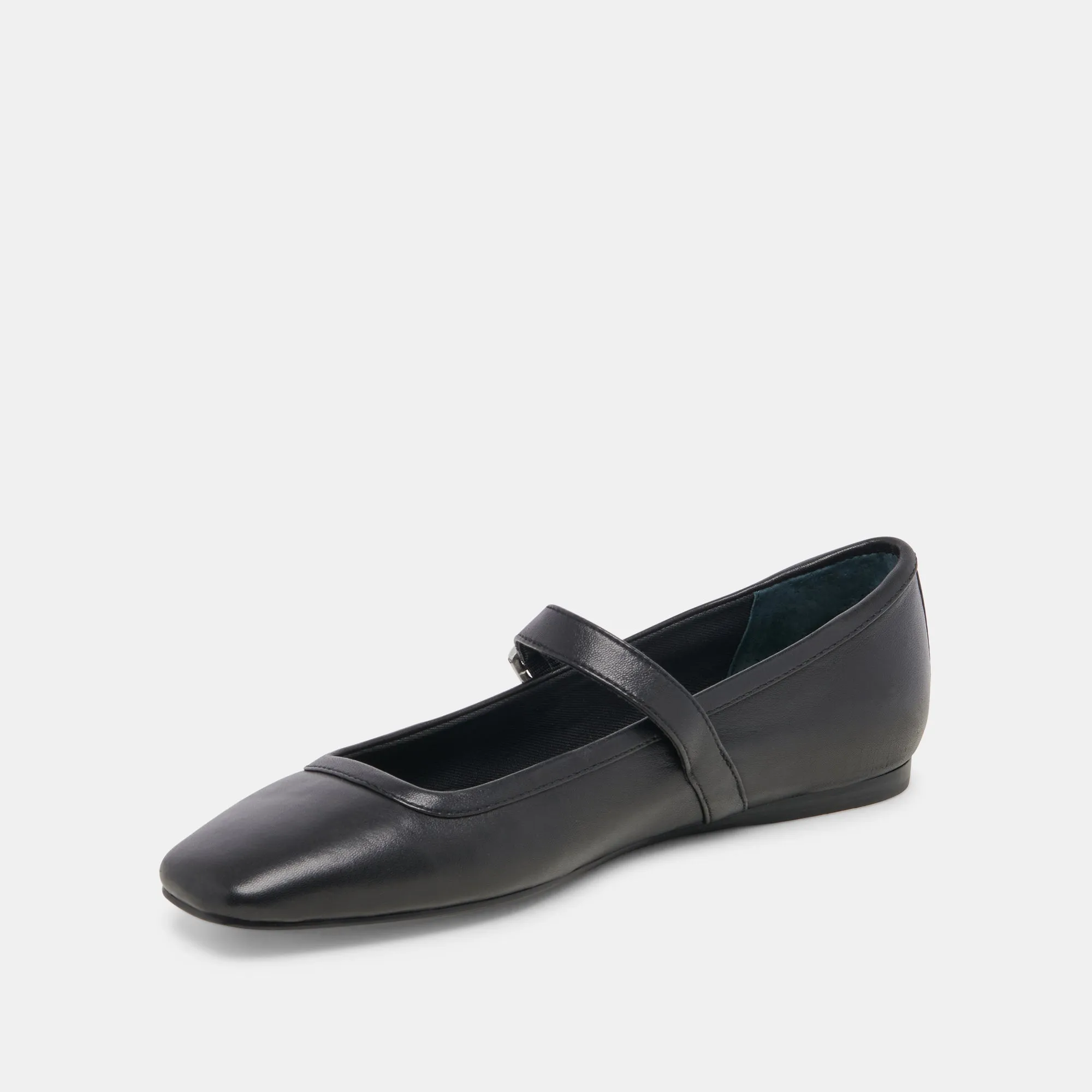RODNI BALLET FLATS SCHWARZES LEDER