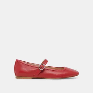 RODNI BALLETTFLATS ROTES LEDER
