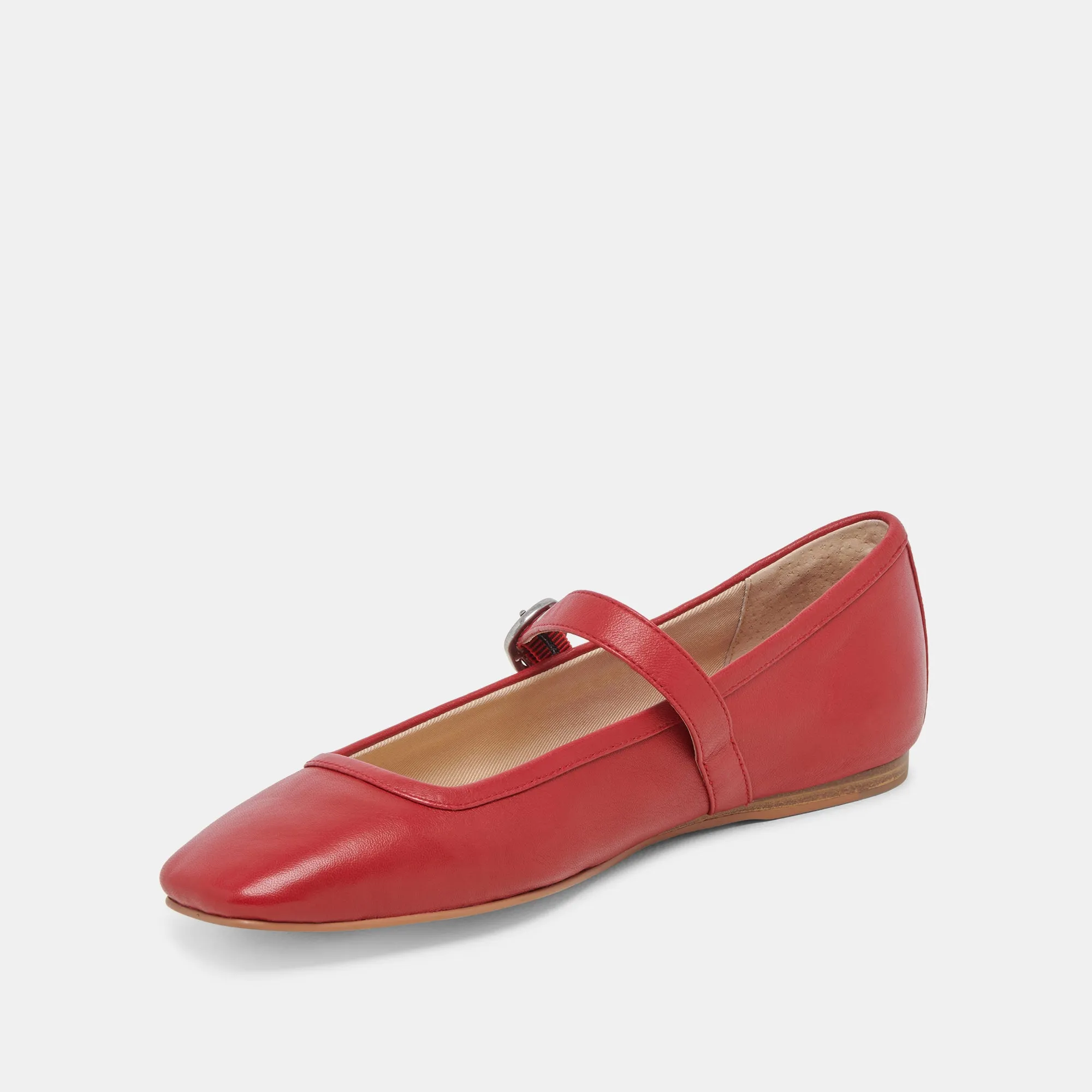RODNI BALLETTFLATS ROTES LEDER
