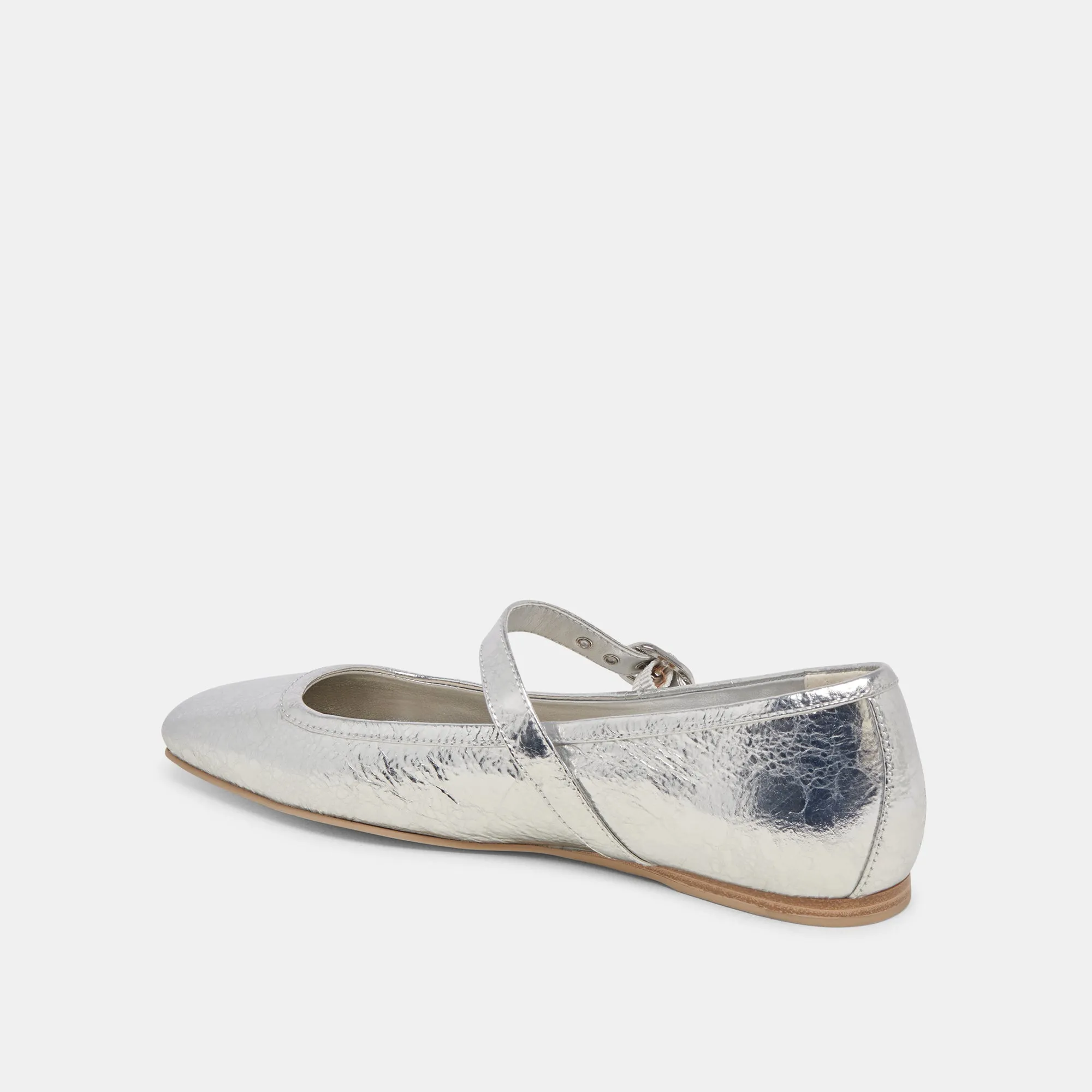 RODNI BALLETTFLATS SILBER ANTIKE LEDER