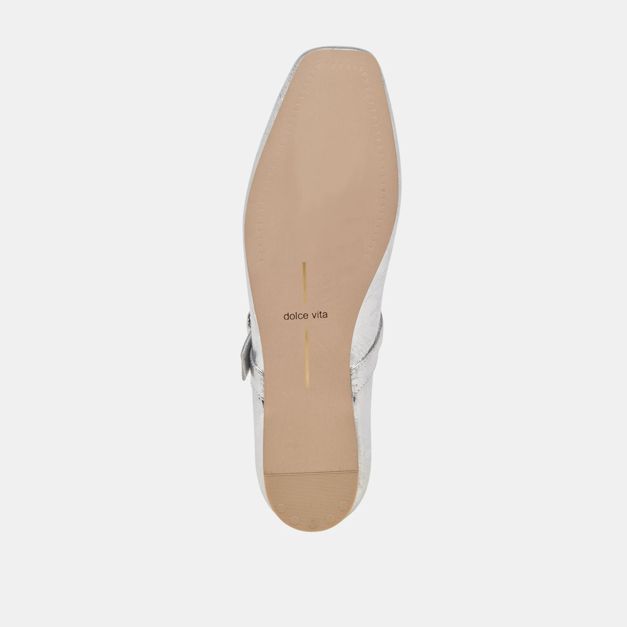 RODNI BALLETTFLATS SILBER ANTIKE LEDER