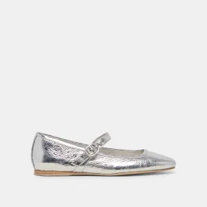 RODNI BALLETTFLATS SILBER ANTIKE LEDER