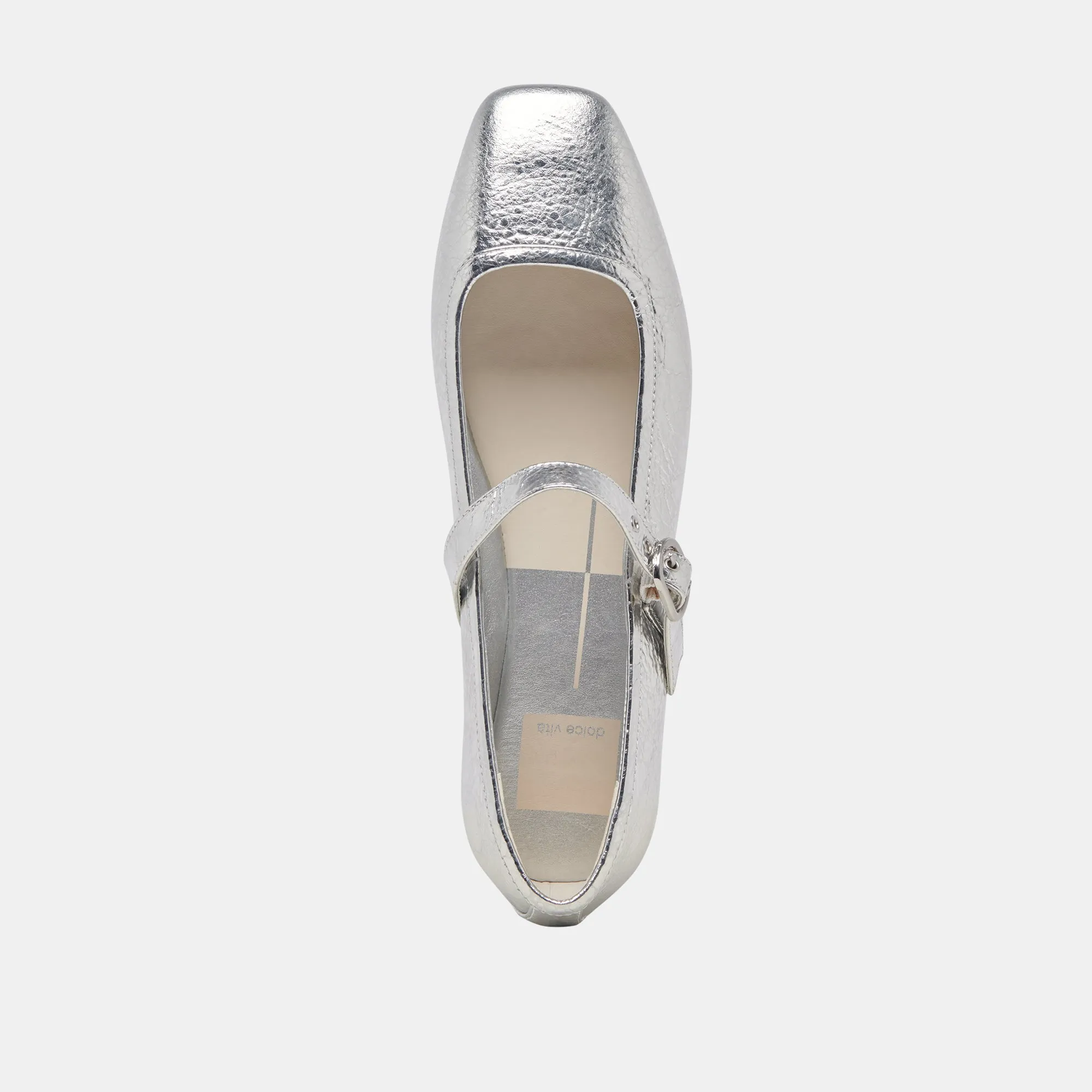 RODNI BALLETTFLATS SILBER ANTIKE LEDER
