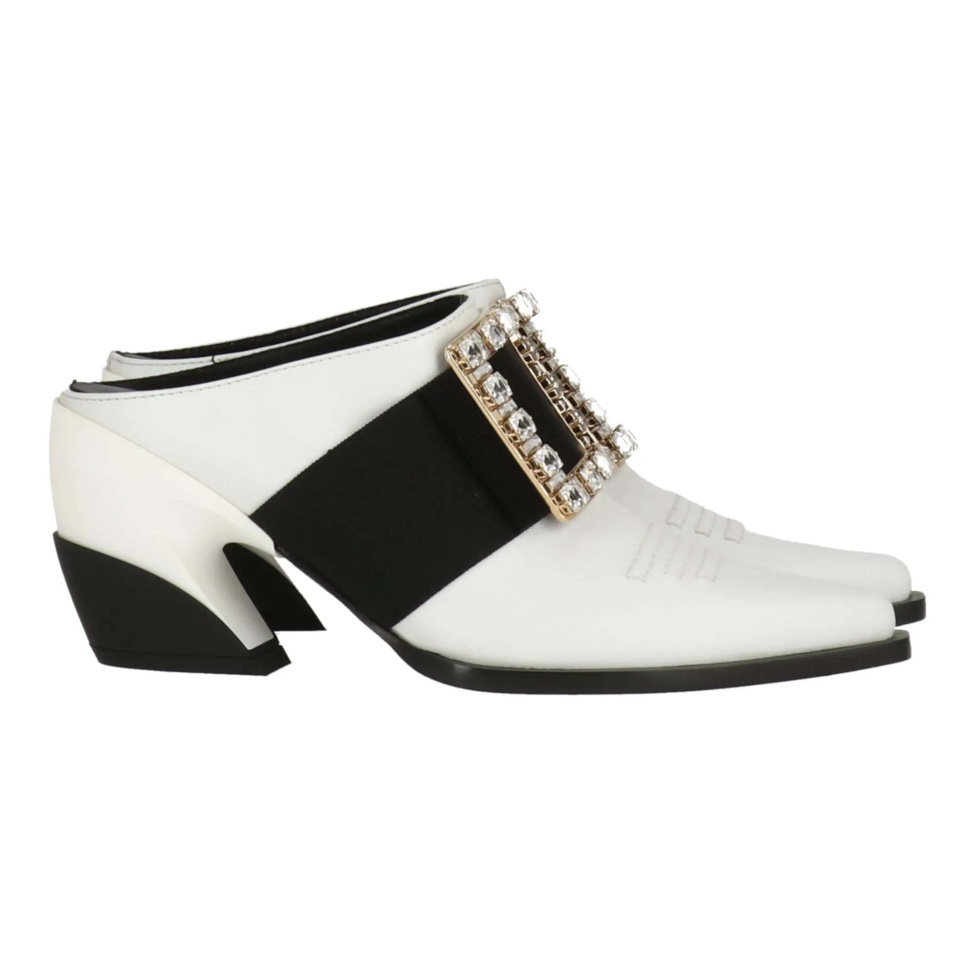 Roger Vivier Damen Weiße Mule Schuhe_Roger-Vivier