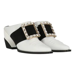 Roger Vivier Damen Weiße Mule Schuhe_Roger-Vivier