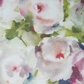 Rosa Printed Cotton Fabric (By The Metre) Spring elegant table cloth  