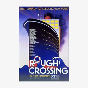 Rough Crossing 1984 Print vintage woodcut wallpaper