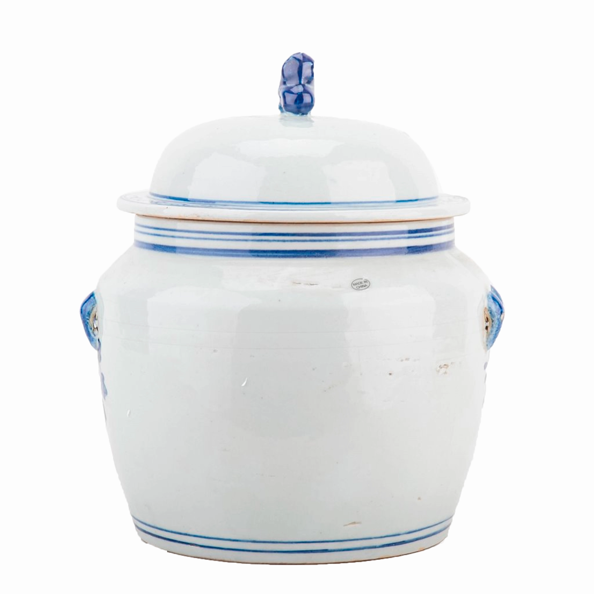 Round Cover Lid Jar Floral and Bird