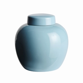 Round Lidded Koa Jar home display ornament