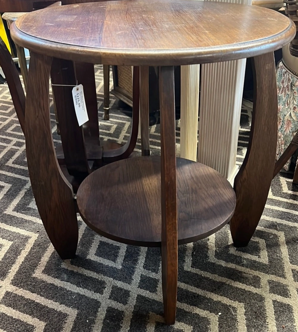 ROUND OAK DECO LAMP TABLE interior room decor