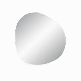 Round Organic Backlit Wall Mirror elegant wall decor