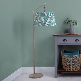 Rowan Quintus Taper & Quintus Complete Floor Lamp Grey/Aqua patterned fashion rug  