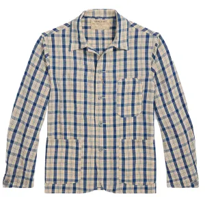 RRL Von Ralph Norfolk Langarm-Sporthemd Indigo Karo Mehrfarbig