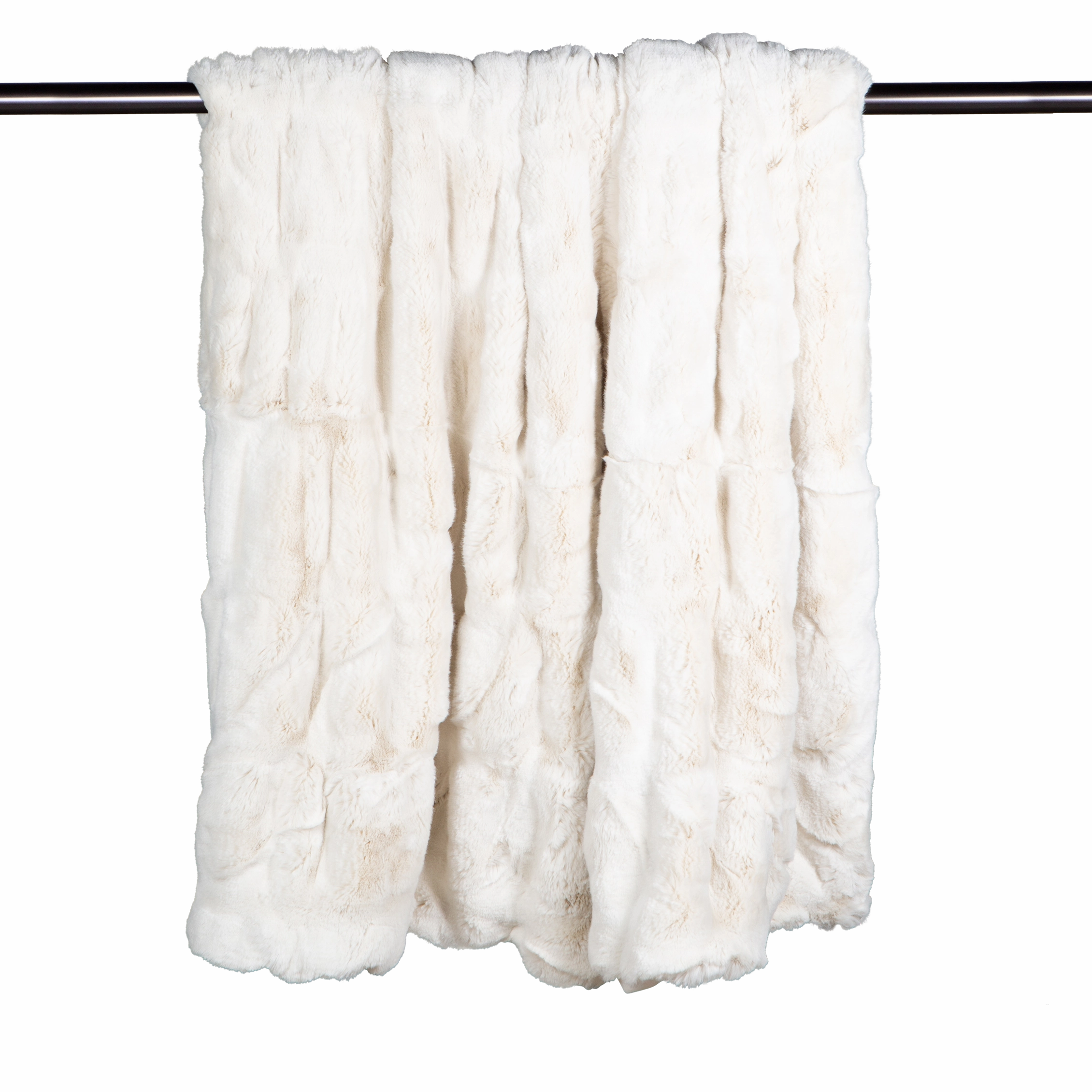 Ruched Fur Throw