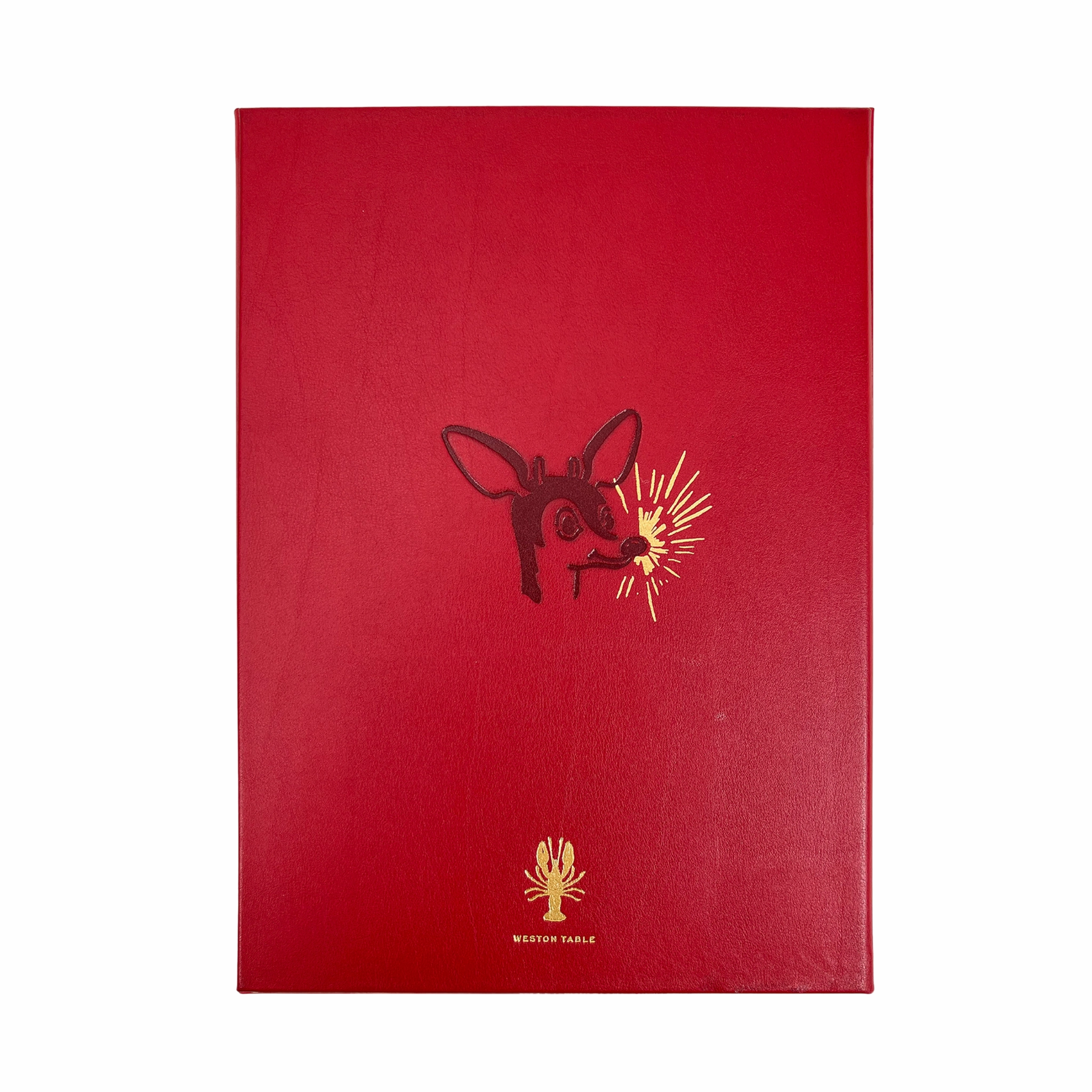Rudolph the Red-Nosed Reindeer Red Bonded Leather Book- Can Be Personalized