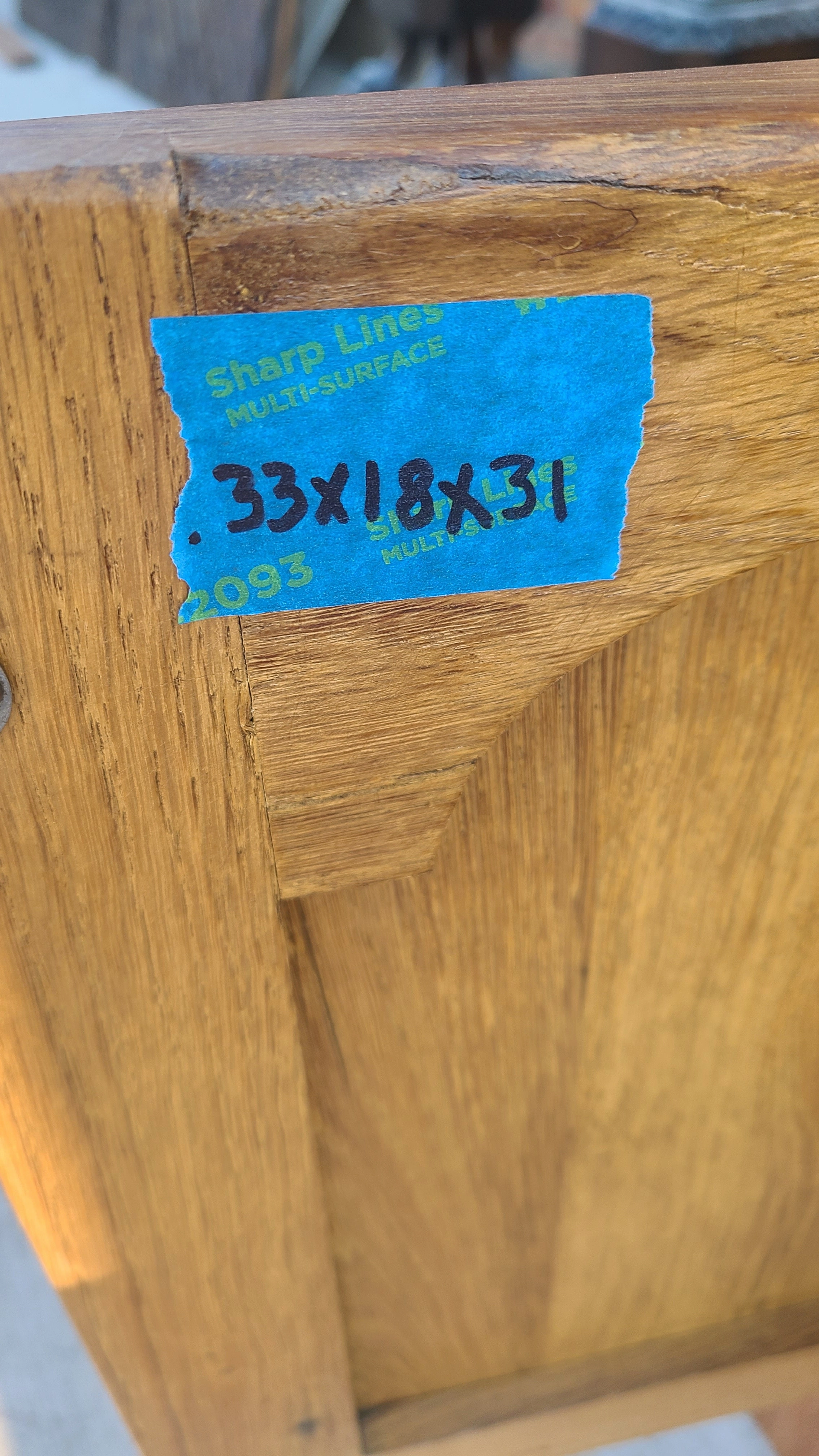 RUSTIC OAK 2 DOOR CABINET