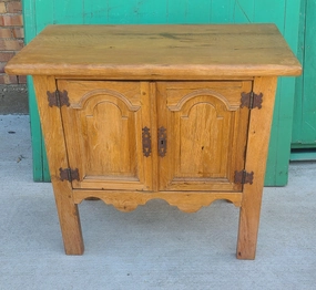 RUSTIC OAK 2 DOOR CABINET interior room decor