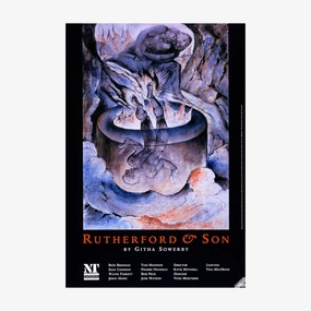 Rutherford and Son 1994 Print vintage woodcut wallpaper