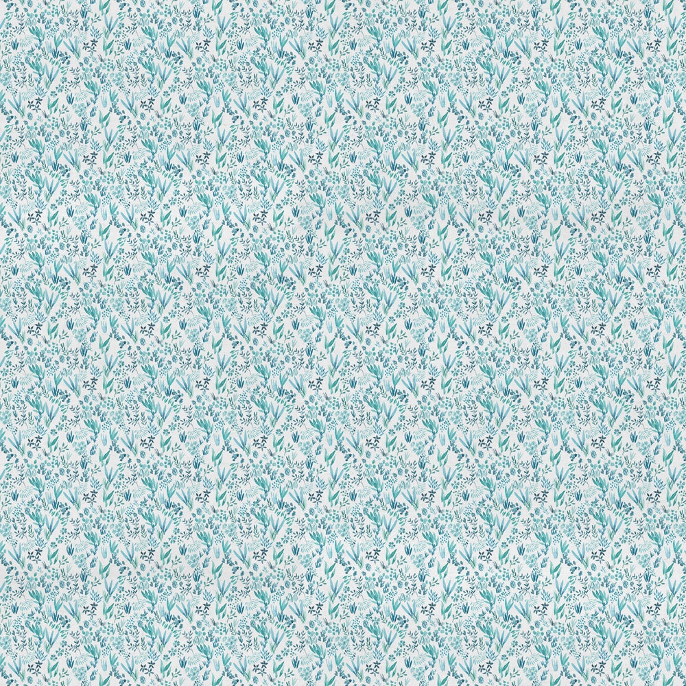 Saana Printed Cotton Fabric (By The Metre) Teal