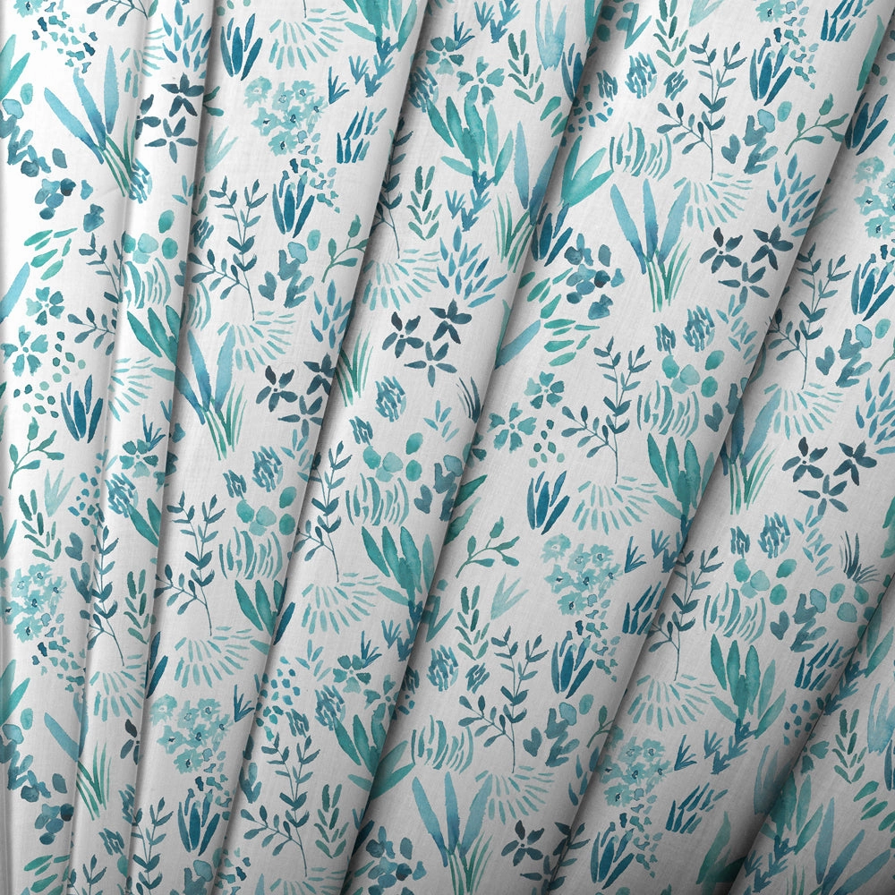 Saana Printed Cotton Fabric (By The Metre) Teal