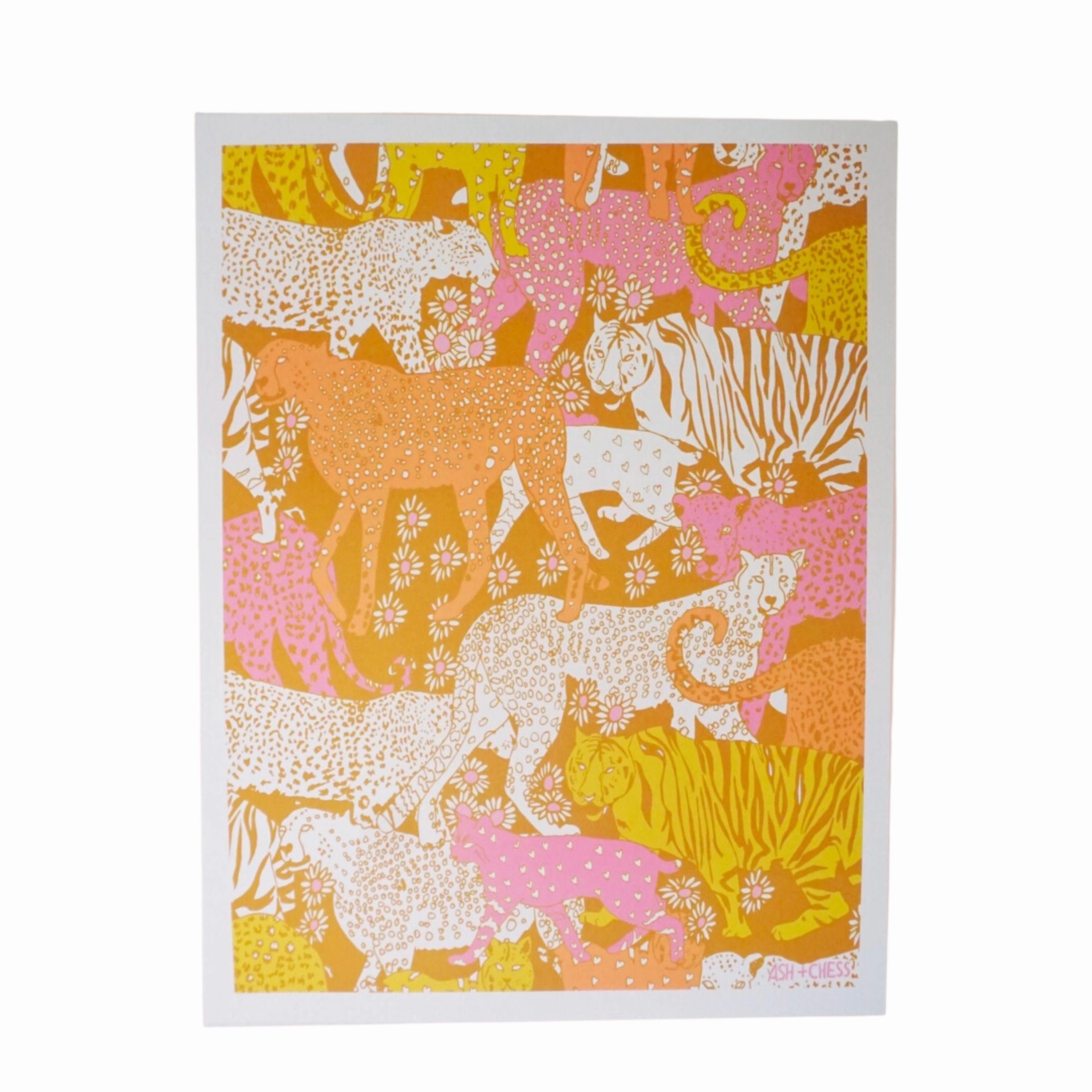 Safari Turmeric 11" x 14"  Art Print framed wall decor
