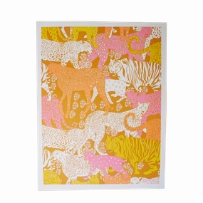 Safari Turmeric 11" x 14"  Art Print framed wall decor