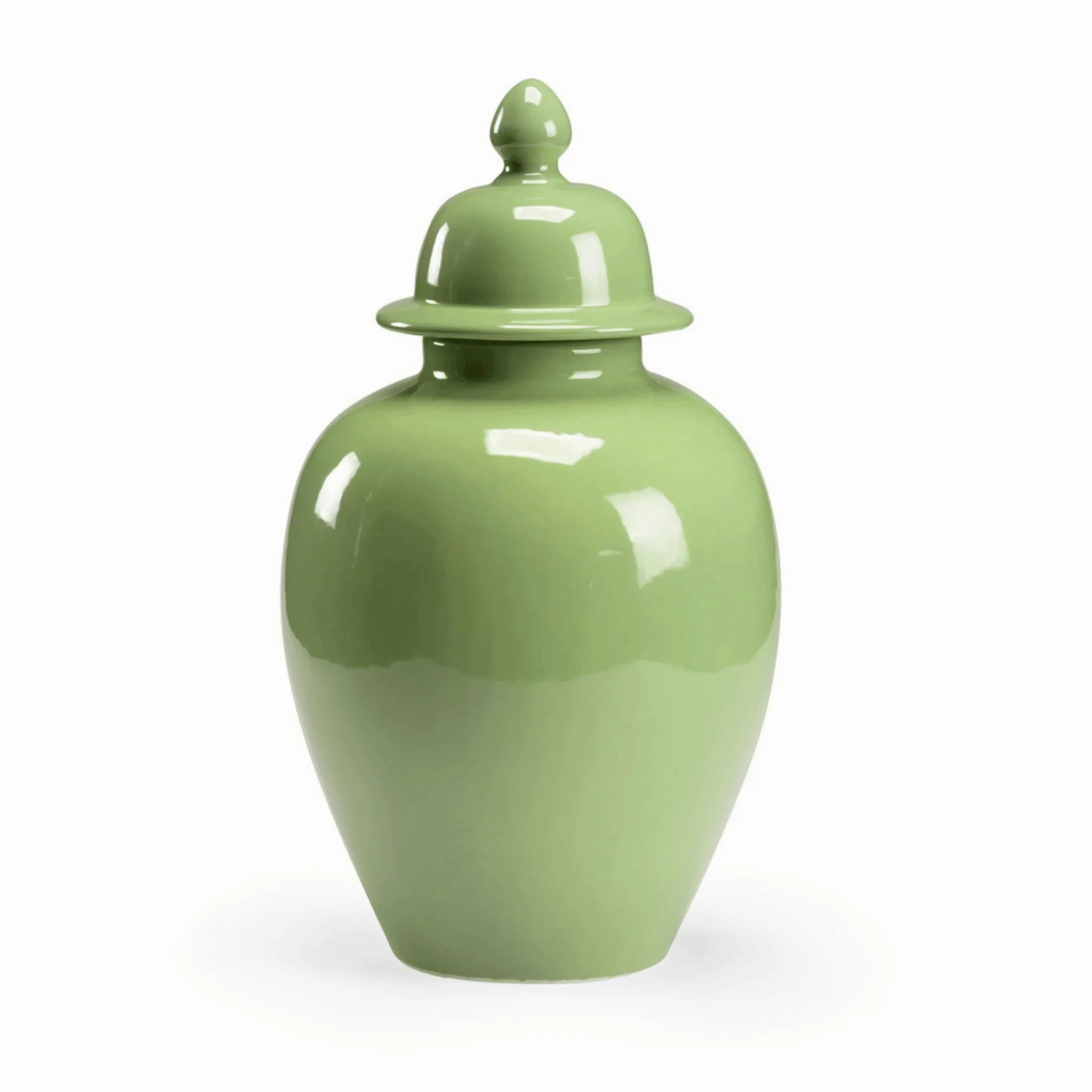 Sage Green Landis Covered Vase/Ginger Jar home display ornament
