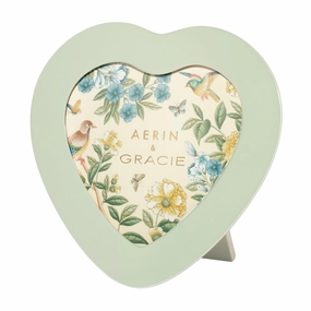 Sage Lacquer Heart Frame home display ornament
