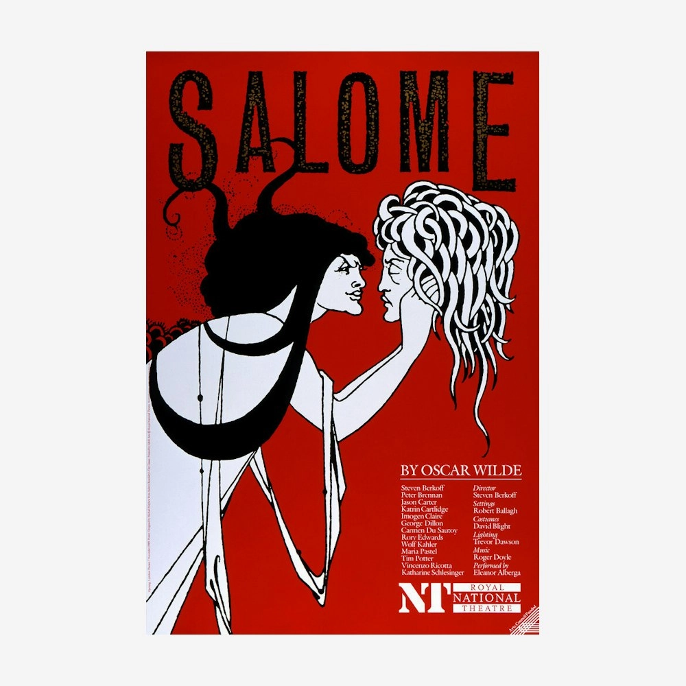 Salome 1989 Print vintage woodcut wallpaper
