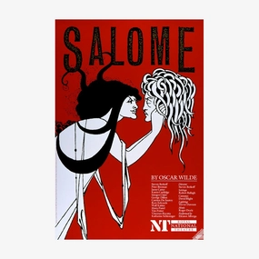 Salome 1989 Print vintage woodcut wallpaper