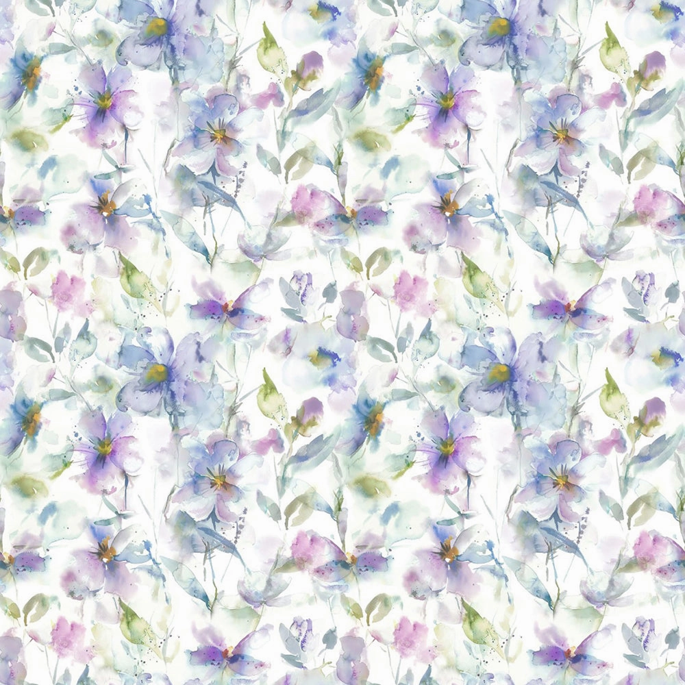 Samarinda Printed Cotton Fabric (By The Metre) Violet