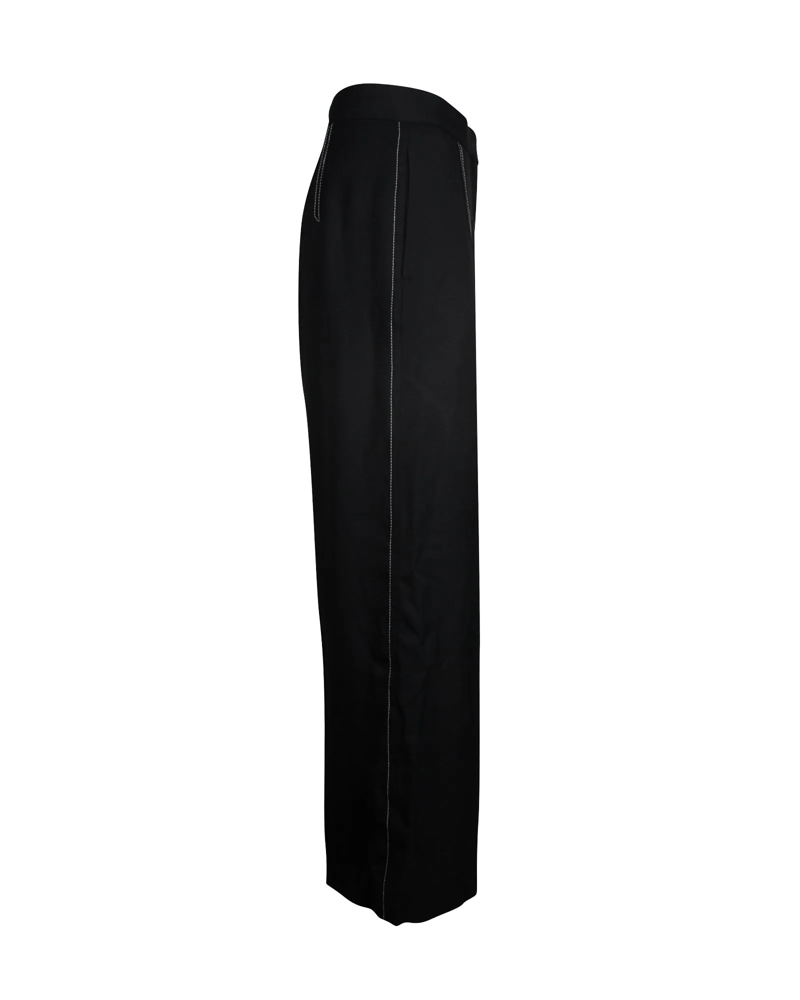 Sandro Gerades Bein Hose in Schwarz Viskose