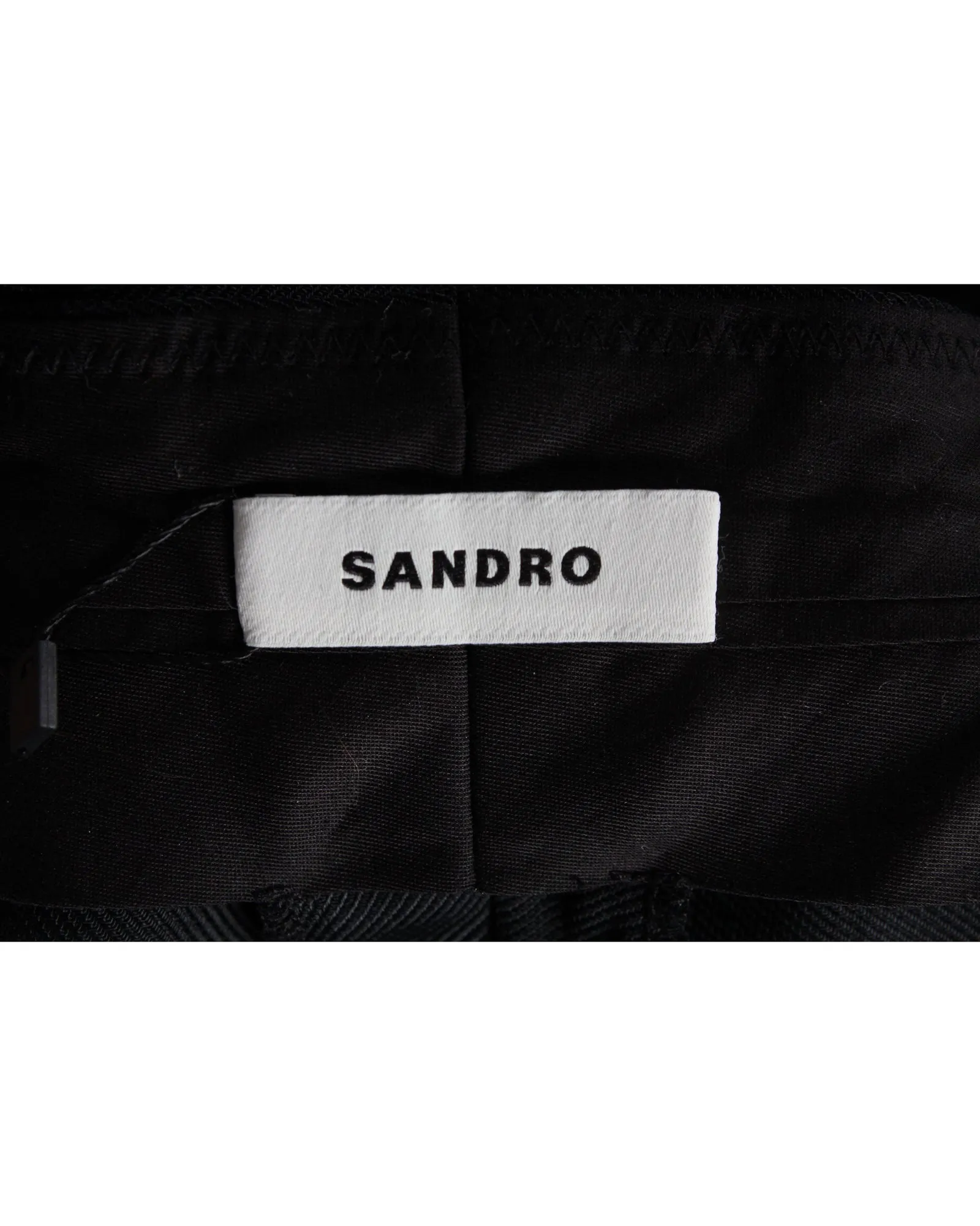 Sandro Gerades Bein Hose in Schwarz Viskose