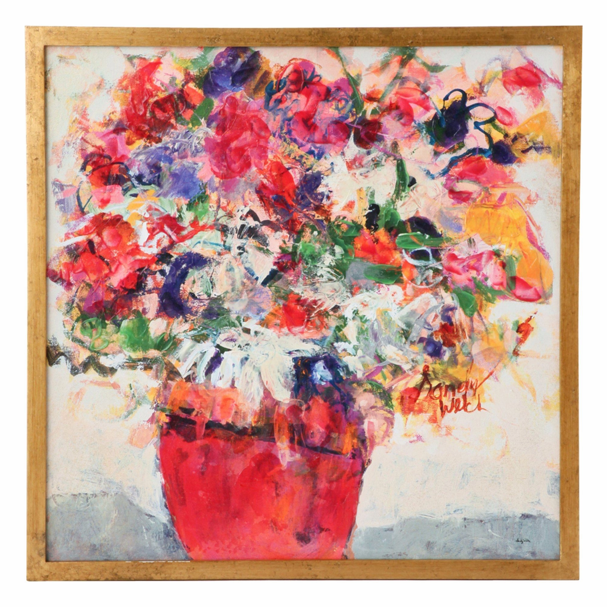 Sandy Welch Artboard Flora Pink framed wall decor