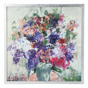 Sandy Welch Artboard Flora Purple framed wall decor
