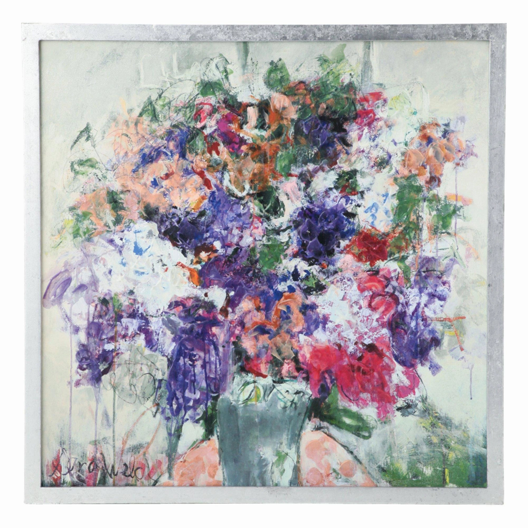 Sandy Welch Artboard Flora Purple framed wall decor