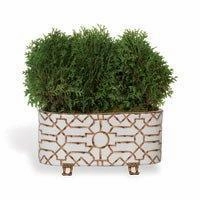 Scalamandre Baldwin White Oval Planter