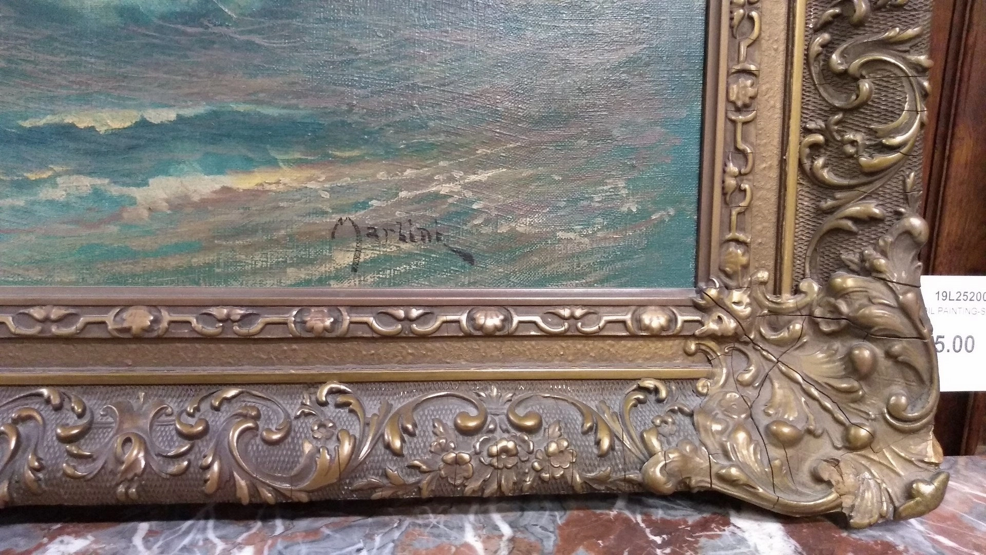 SEA SCAPE OIL PAINTING-SIGNED