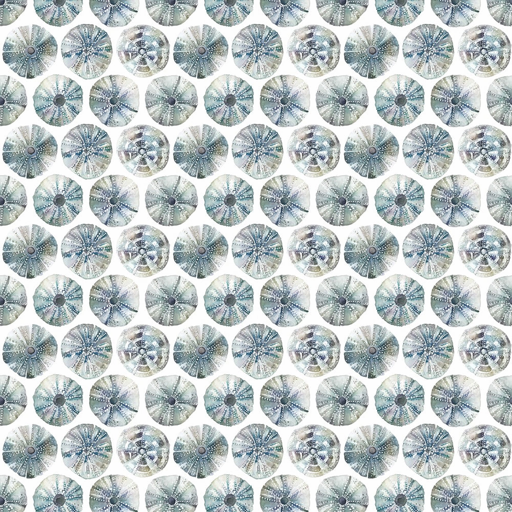 Sea Urchin Printed Cotton Fabric (By The Metre) Slate