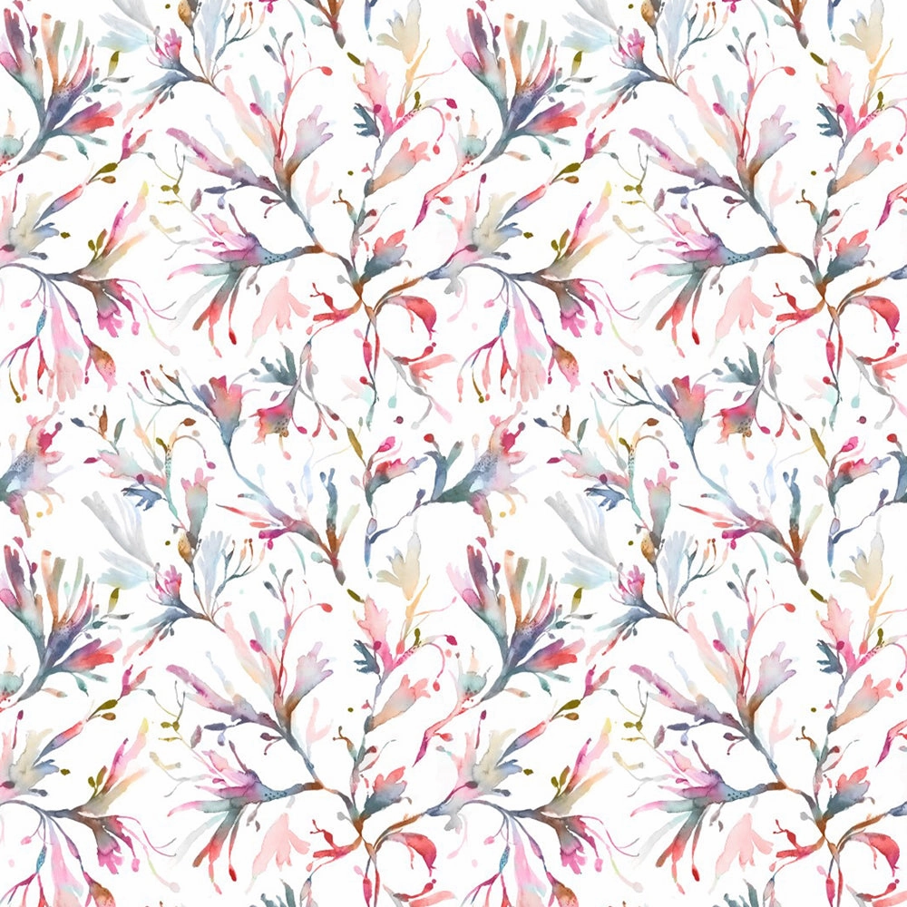 Seaweed Printed Cotton Fabric (By The Metre) Abalone